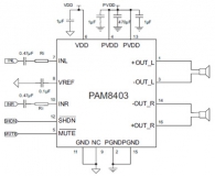 Миниатюрный стерео усилитель PAM8403 2х 3W 5В класс D с MicroUSB
