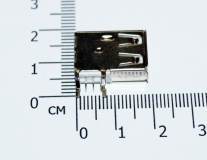 USB разъем с контактами на 90 градусов (мама, длинный корпус)