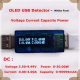 Электронный портативный OLED USB-тестер (напряжение, ток, мощность, емкость) USB2.0, 3 разряда