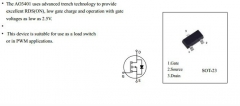 Транзистор AO3401, (30В, 4.2A, 1.4Вт) SOT23 smd P-Channel Enhancement Mode FET