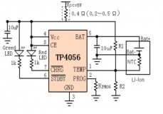 TP4056 контроллер зарядки литий-ионных батарей (1А, SOP-8)