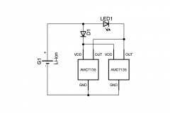 AMC7135 Линейный стабилизатор тока для светодиодов 350mA / 2.7 - 6 В SOT-89