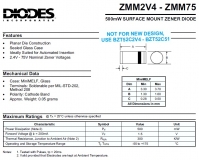 ZMM10, Стабилитрон 10В, 5%, 0.5Вт, MiniMELF