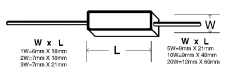 Резистор выводной, 22 Ом 10W 10Вт