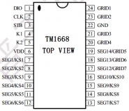 LED-контроллер TM1668 (SOP-24)