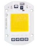 Сверхяркий COB светодиод 50 Вт теплый белый цвет 2700-3200К 4000-4500 Lm 220 В AC
