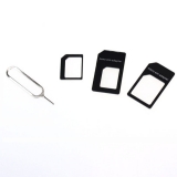 Комплект Nano SIM + Micro SIM адаптеров + шпилька для извлечения SIM в Iphone 7, 6, 6S, 5, 5S, 5C, 4, 4S, и т.д. 4 предмета