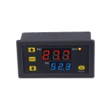 Цифровой контроллер температуры с термопарой, W3230, -50°С ~ +120°C, 12В, ток управления 20A, красный + синий дисплей
