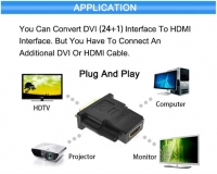 Переходник HDMI (мама) - DVI (24+1, папа)