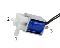 Миниатюрный электромагнитный клапан, двухрядный трехходовой, 5В 220 мА