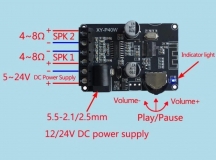Компактный стереоусилитель XY-P40W 2*40Вт с Bluetooth 5,0 класс D, питание 6-26В (XY-40P)