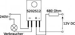 S216S02 Твердотельное реле в корпусе SIP-4, с переходом через ноль и встроенной схемой демпфера, 600В 16А / 50мА