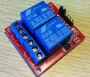 Модуль реле 2-х канальный для Arduino (с оптронной изоляцией 5V,hight level trigger)