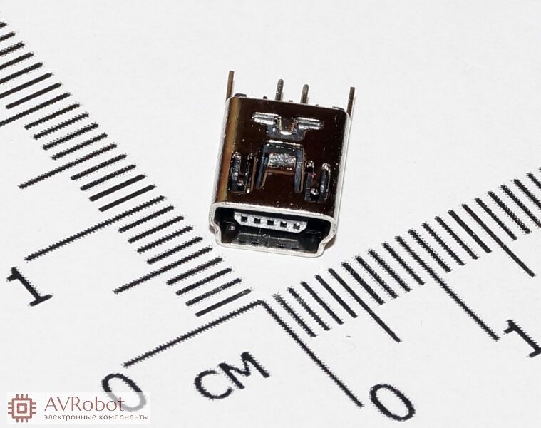 Разъем mini-USB на плату, контакты 180 град. (мама) купить цена 2408 ...