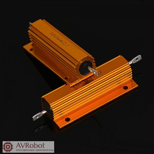 Резистор выводной, 10 Ом 100W 100Вт, алюминиевый корпус купить цена ...