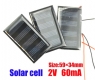 Поликристаллическая солнечная батарея 2В 60мА , размер 59 х 34 х 2.5 мм
