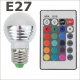 Светодиодная RGB лампа E27 85-265В 5 Вт с дистанционным управлением