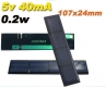 Поликристаллическая солнечная батарея 5-5.5В 40мА , размер 107 х 24 х 2.5 мм