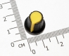 Ручка из пластика желтая (одноместные, двухместные потенциометры, высокое качество)