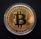 Монета сувенирная Bitcoin (Биткоин) в коробочке, диаметр 40мм, цвет золотой.